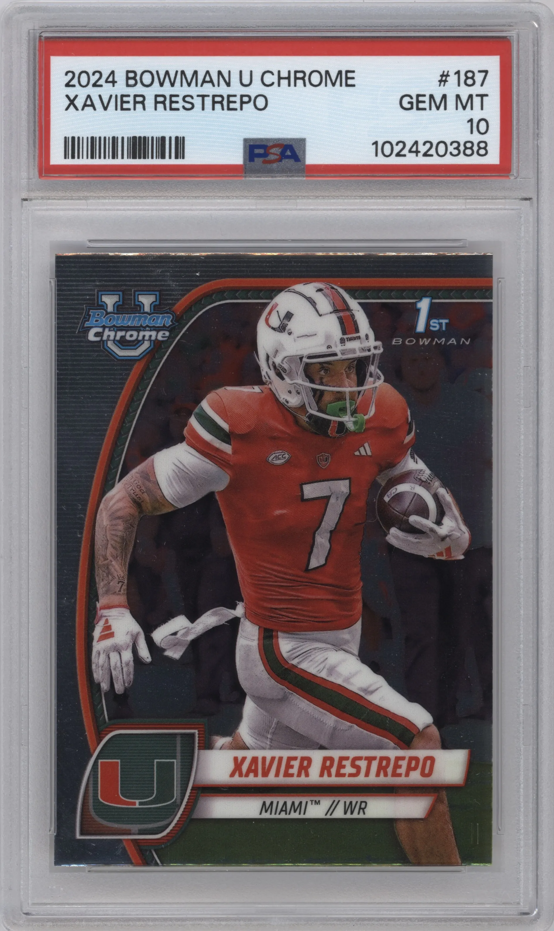 2024 Bowman University Chrome Xavier Restrepo PSA 10