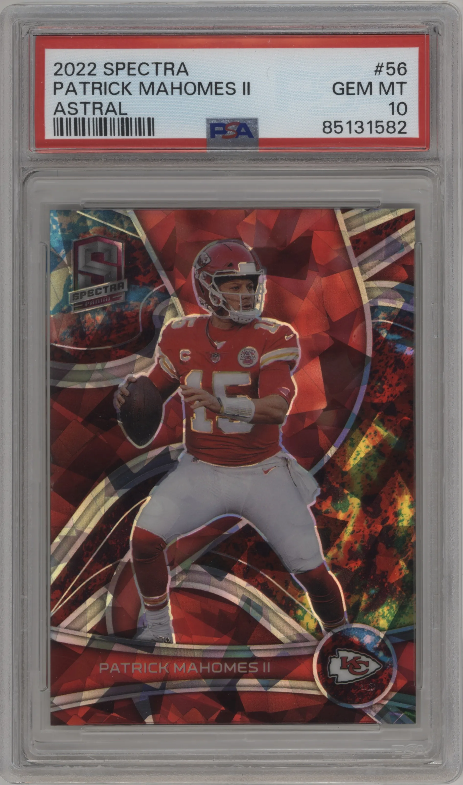 2022 Panini Spectra Patrick Mahomes II Astral #56 PSA 10