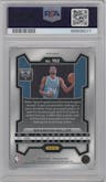 Brandon Miller from the 2023-24 Panini Prizm set featuring a Ruby Wave parallel graded by PSA and given an overall grade of 10.