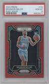 Brandon Miller from the 2023-24 Panini Prizm set featuring a Ruby Wave parallel graded by PSA and given an overall grade of 10.