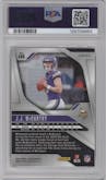J.J. McCarthy from the 2024 Panini Prizm set featuring a Disco parallel graded by PSA and given an overall grade of 10.