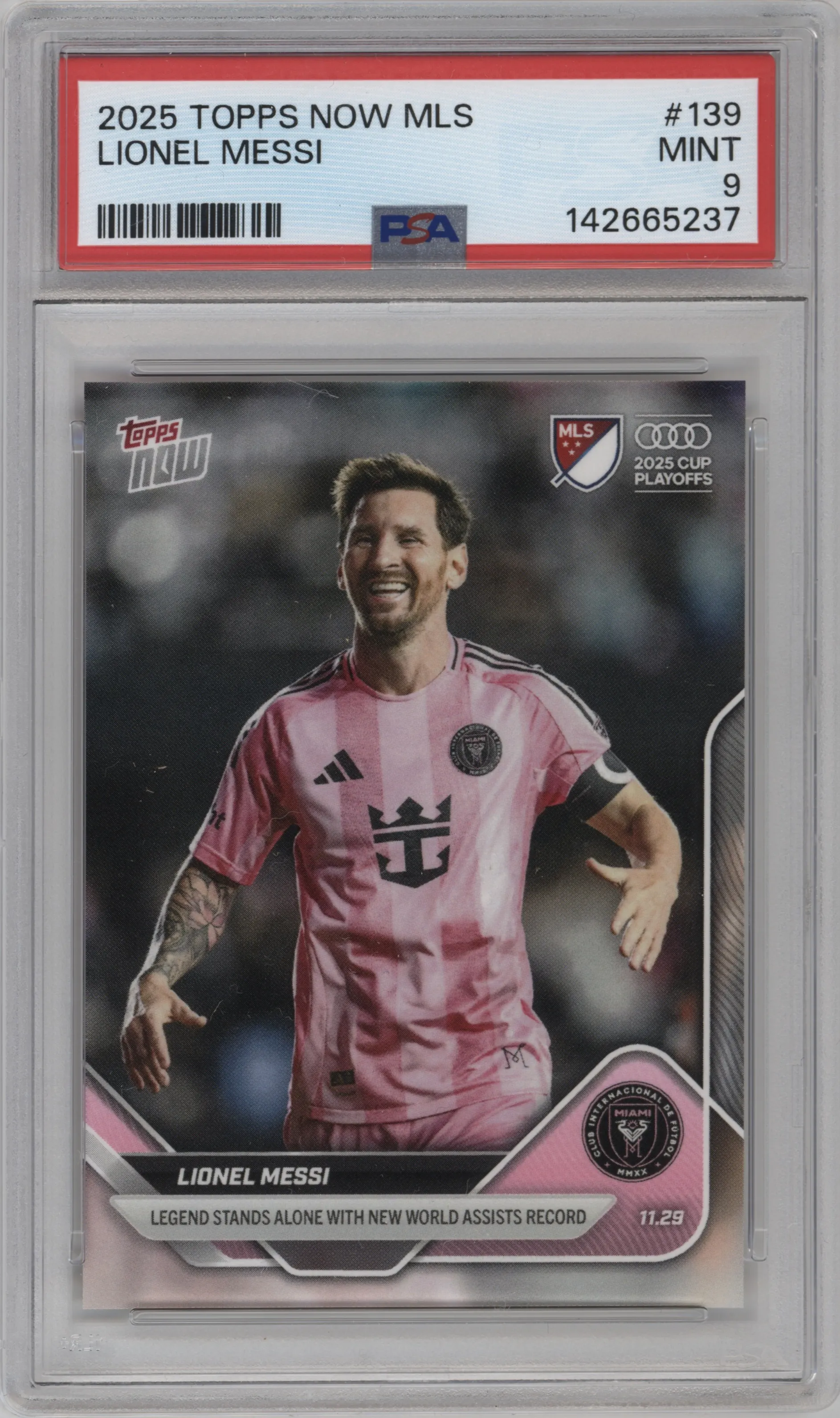 2025 Topps Now MLS Lionel Messi #139 PSA 9