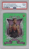 Victor Wembanyama from the 2023-24 Topps Chrome set featuring a Green Topps Refractor parallel graded by PSA and given an overall grade of 9.