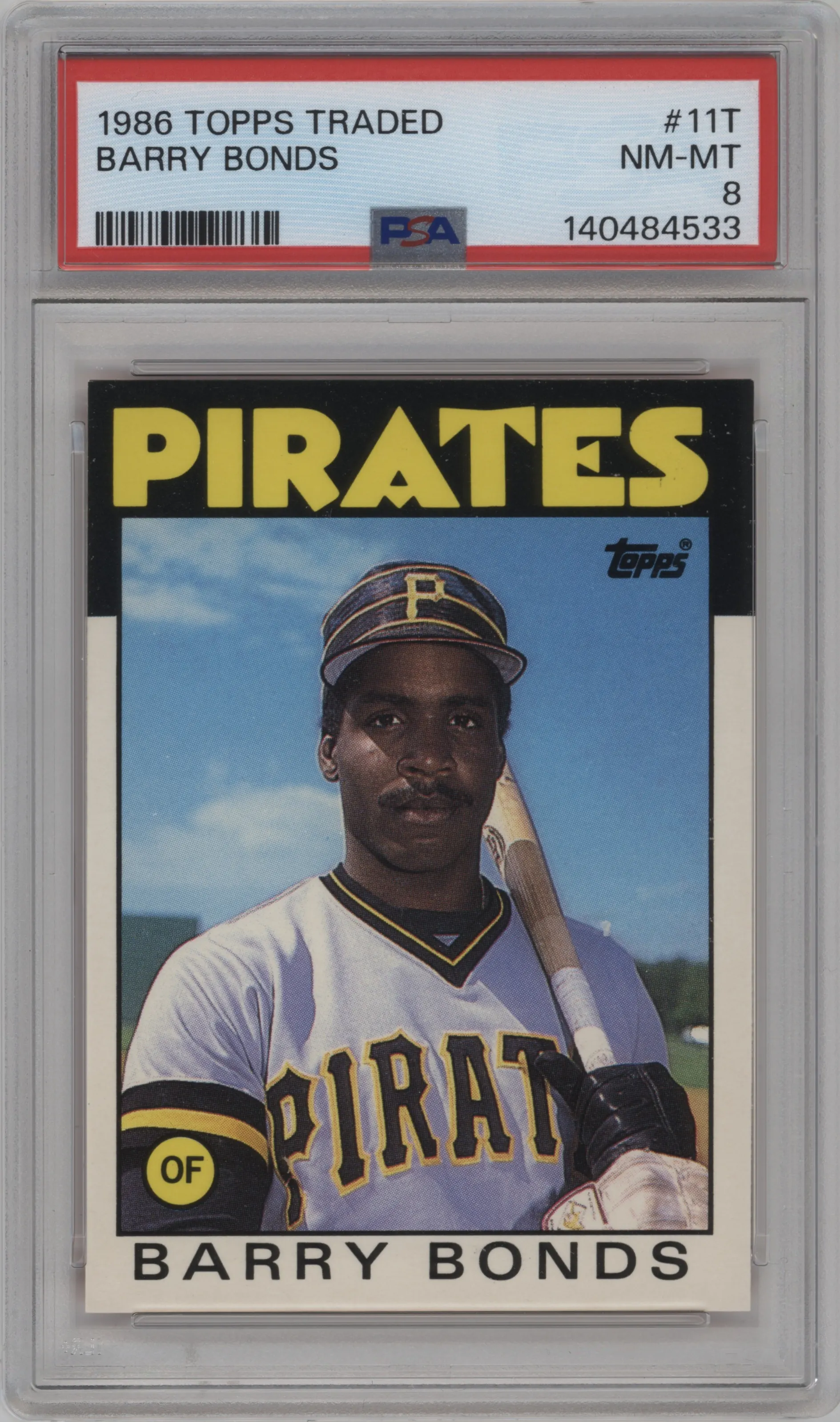 1986 Topps Traded Barry Bonds PSA 8