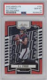 C.J. Stroud from the 2023 Panini Absolute set featuring a Red Squares parallel graded by PSA and given an overall grade of 10.
