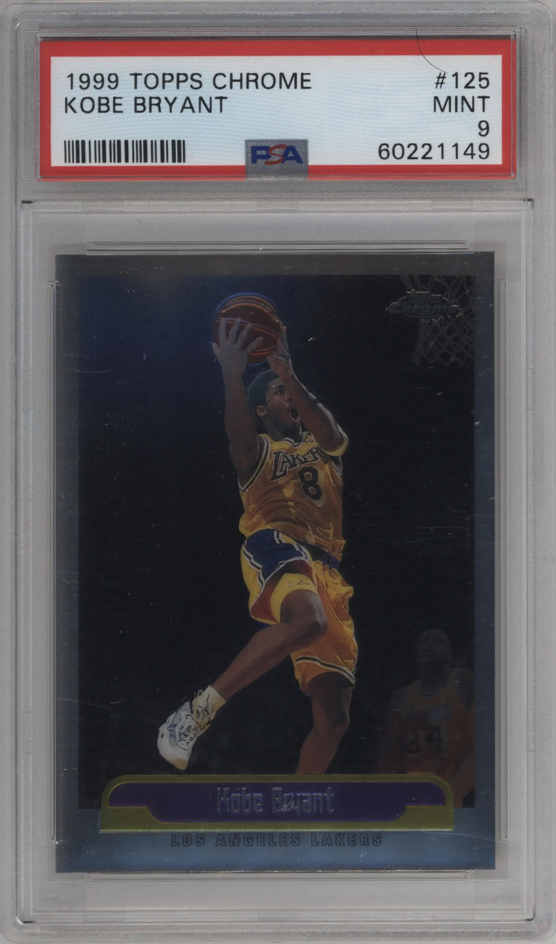 1999 Topps Chrome Kobe Bryant #125 PSA 9