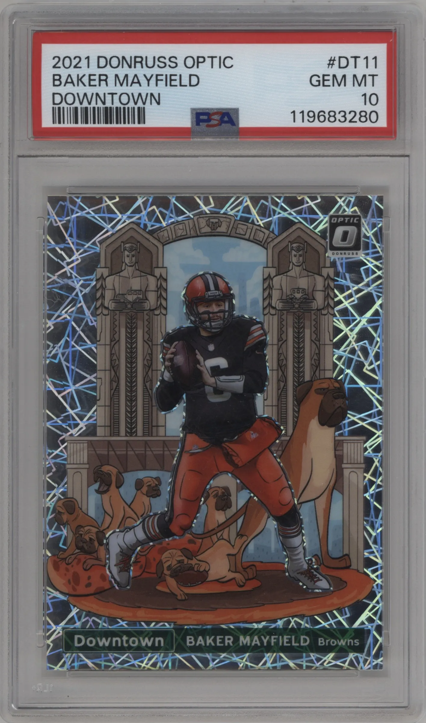 2021 Panini Donruss Optic Downtown Baker Mayfield #DT-11 PSA 10