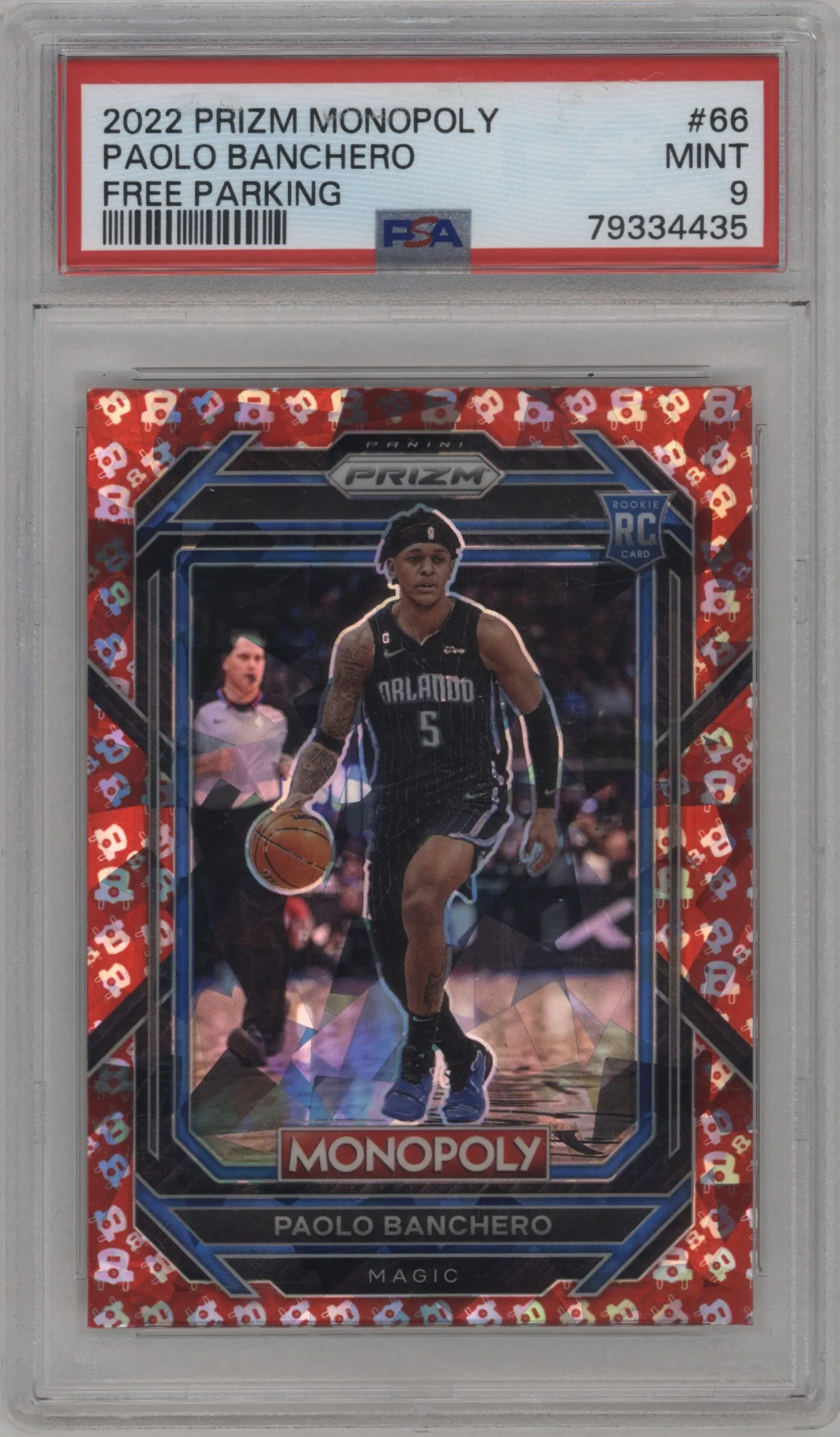 2022 Panini Prizm Monopoly Paolo Banchero Free Parking #66 PSA 9