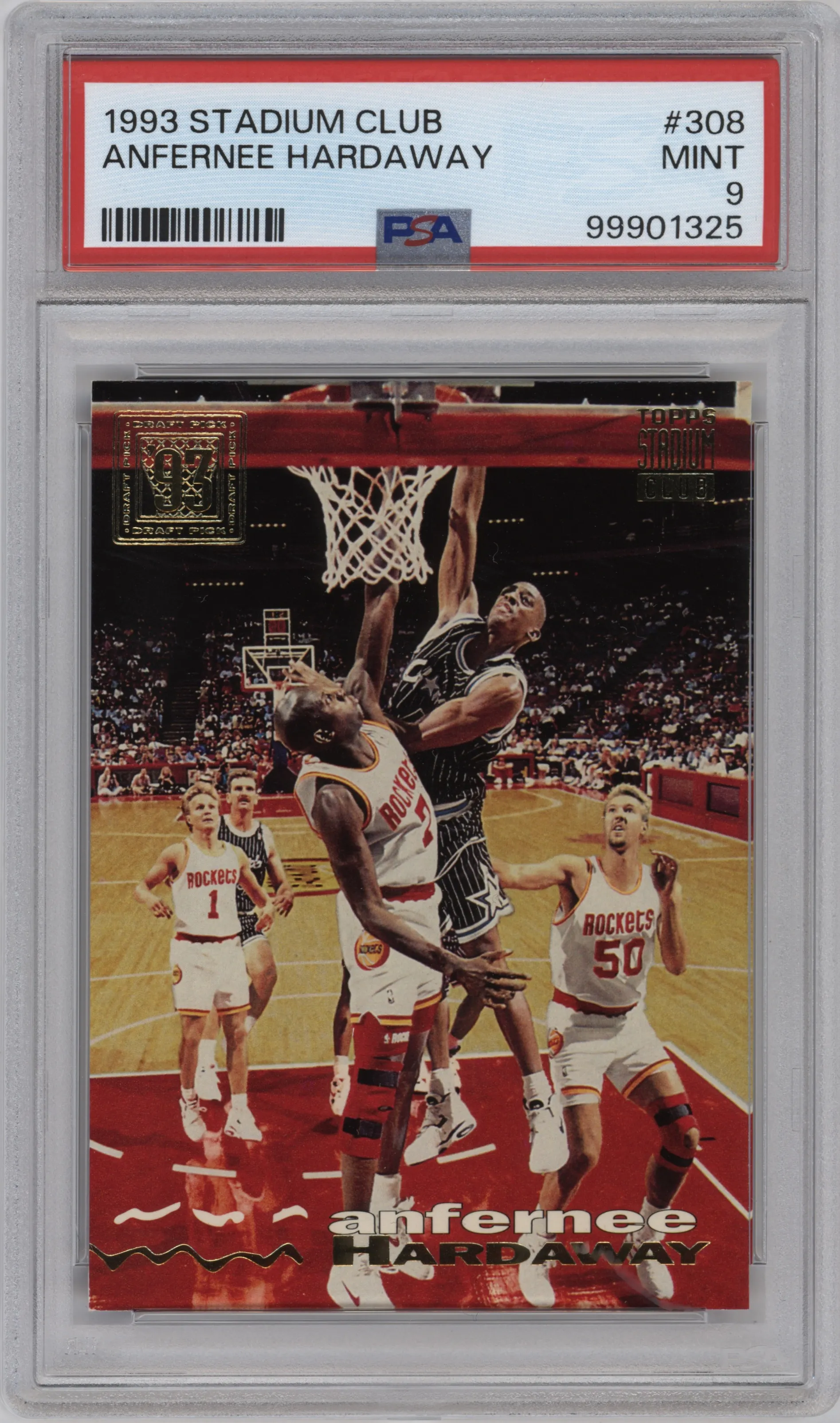 1993 Topps Stadium Club Anfernee Hardaway PSA 9