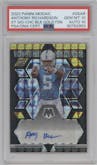 Anthony Richardson from the 2023 Panini Mosaic set featuring a Choice Fusion Black Gold parallel graded by PSA and given an overall grade of 10.