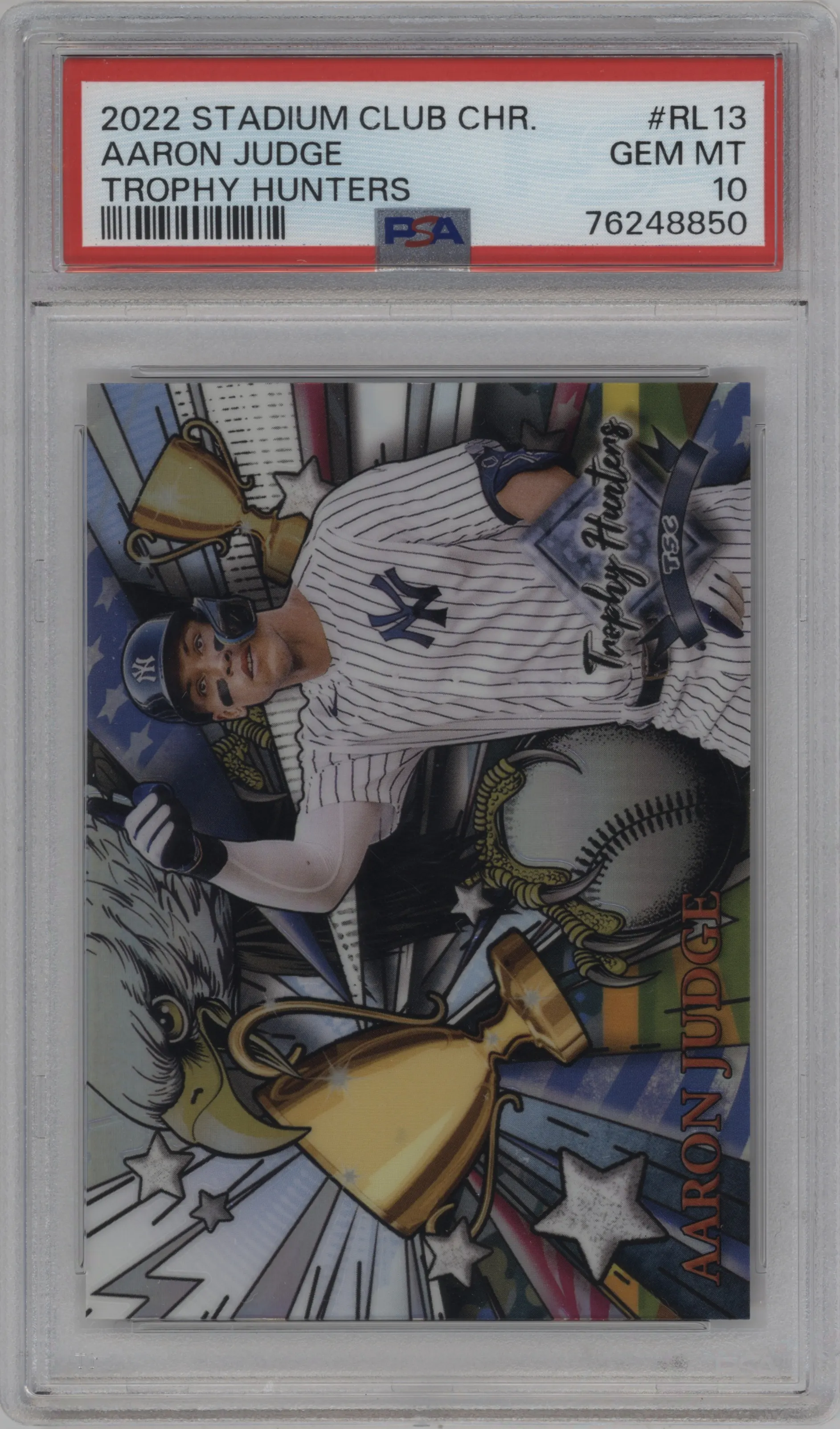 2022 Stadium Club Chrome Trophy Hunters Aaron Judge #RL-13 PSA 10