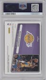 Magic Johnson from the 2020-21 Panini Donruss Optic set featuring a Purple parallel graded by PSA and given an overall grade of 9.