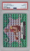 Jayden Daniels from the 2024 Panini Mosaic set featuring a Green Mosaic parallel graded by PSA and given an overall grade of 10.