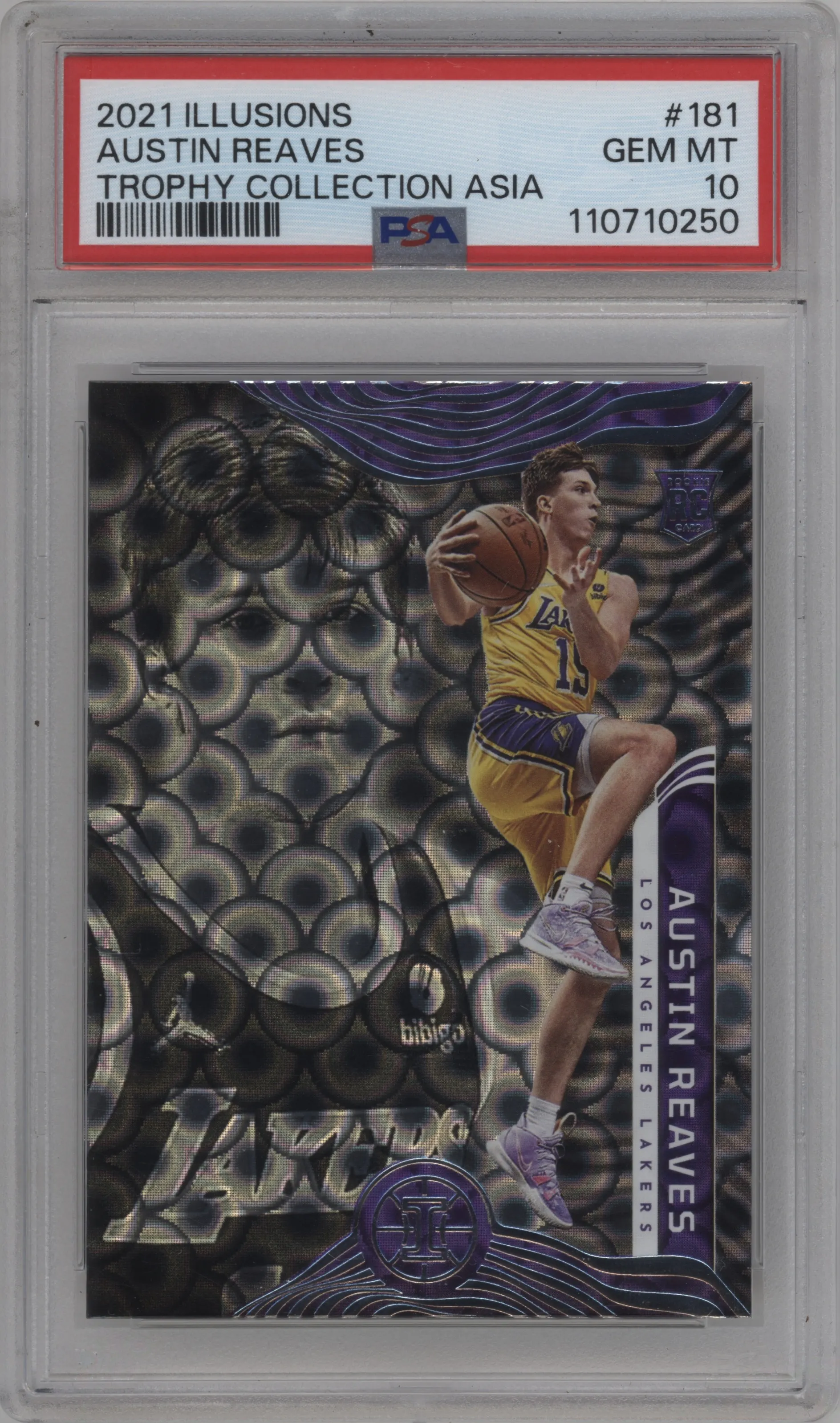2021 Panini Illusions Austin Reaves Trophy Collection Asia PSA 10