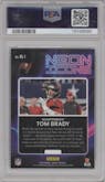Tom Brady from the 2022 Panini Select set graded by PSA and given an overall grade of 10.