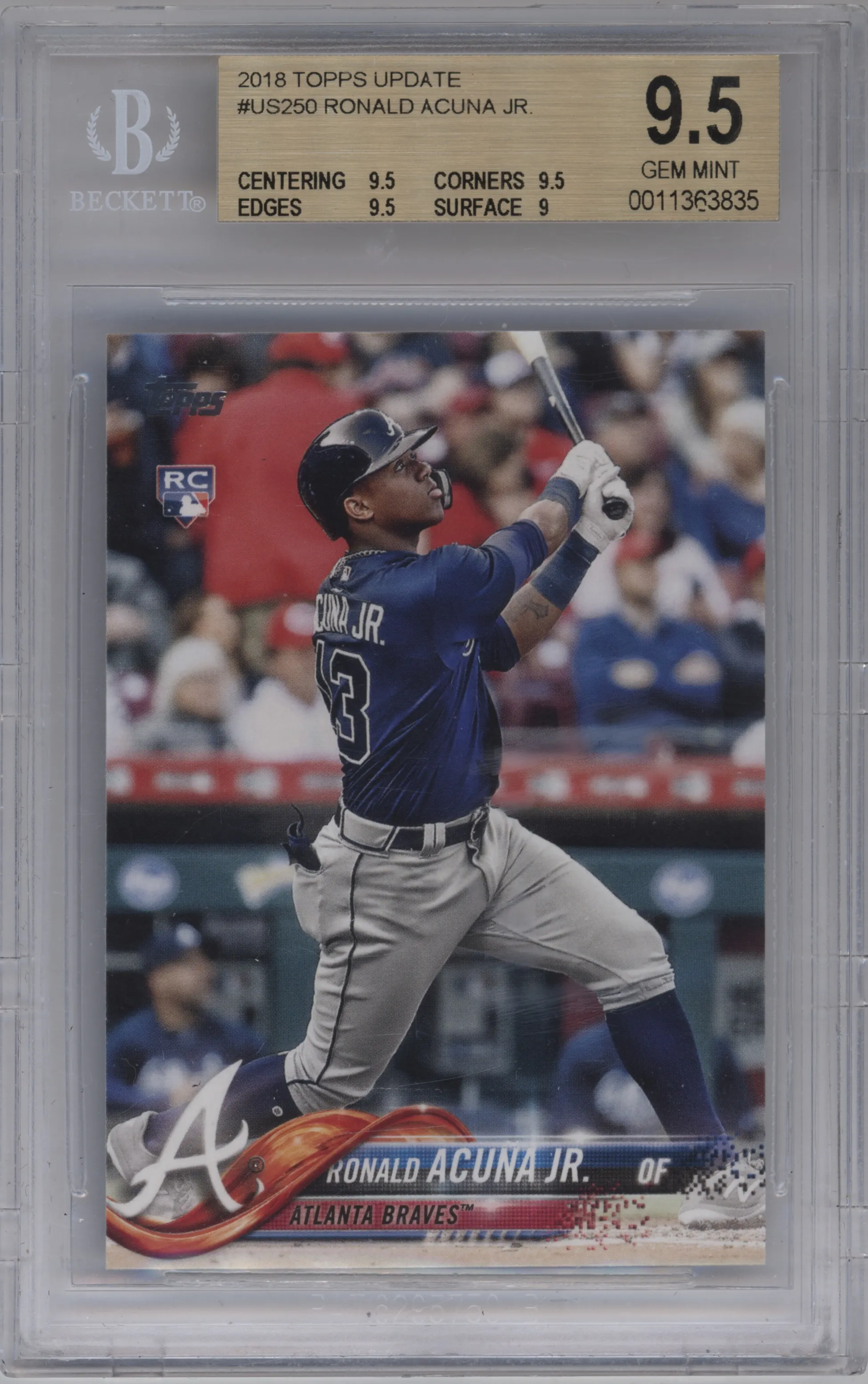 2018 Topps Update Ronald Acuna Jr. #US250 BGS 9.5
