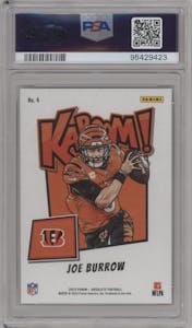 Joe Burrow from the 2023 Panini Absolute set graded by PSA and given an overall grade of 10.