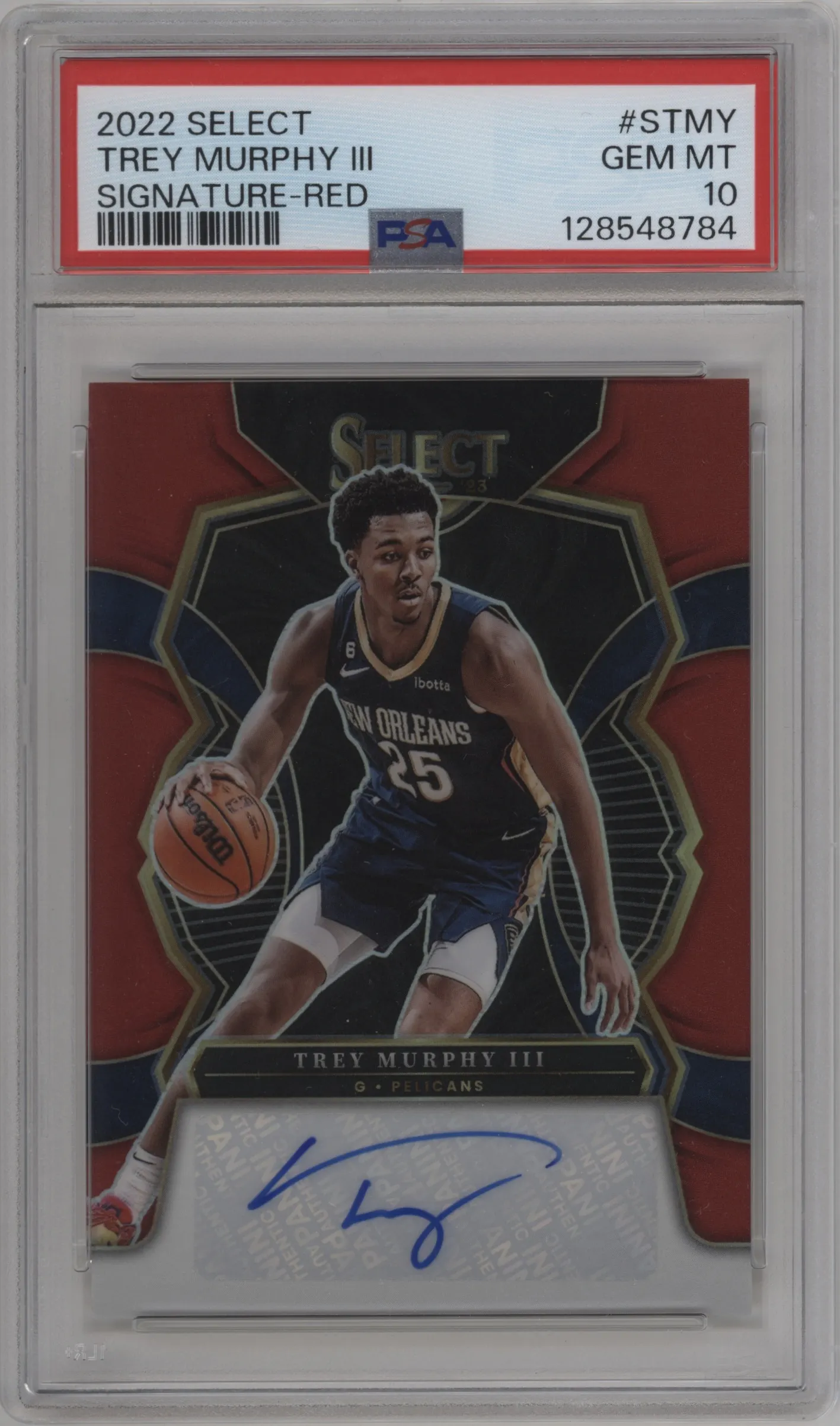 2022 Panini Select Sig. Trey Murphy III Red Prizm #S-TMY PSA 10