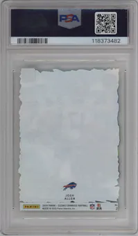 Josh Allen from the 2024 Panini Clearly Donruss set graded by PSA and given an overall grade of 10.