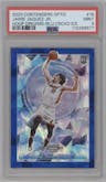 Jaime Jaquez Jr. from the 2023-24 Panini Contenders Optic set featuring a Blue Cracked Ice parallel graded by PSA and given an overall grade of 9.