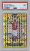 Jayden Daniels from the 2024 Panini Mosaic set featuring a Reactive Yellow parallel graded by PSA and given an overall grade of 9.