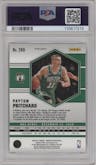 Payton Pritchard from the 2020-21 Panini Mosaic set featuring a Genesis  parallel graded by PSA and given an overall grade of 9.
