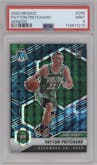 Payton Pritchard from the 2020-21 Panini Mosaic set featuring a Genesis  parallel graded by PSA and given an overall grade of 9.