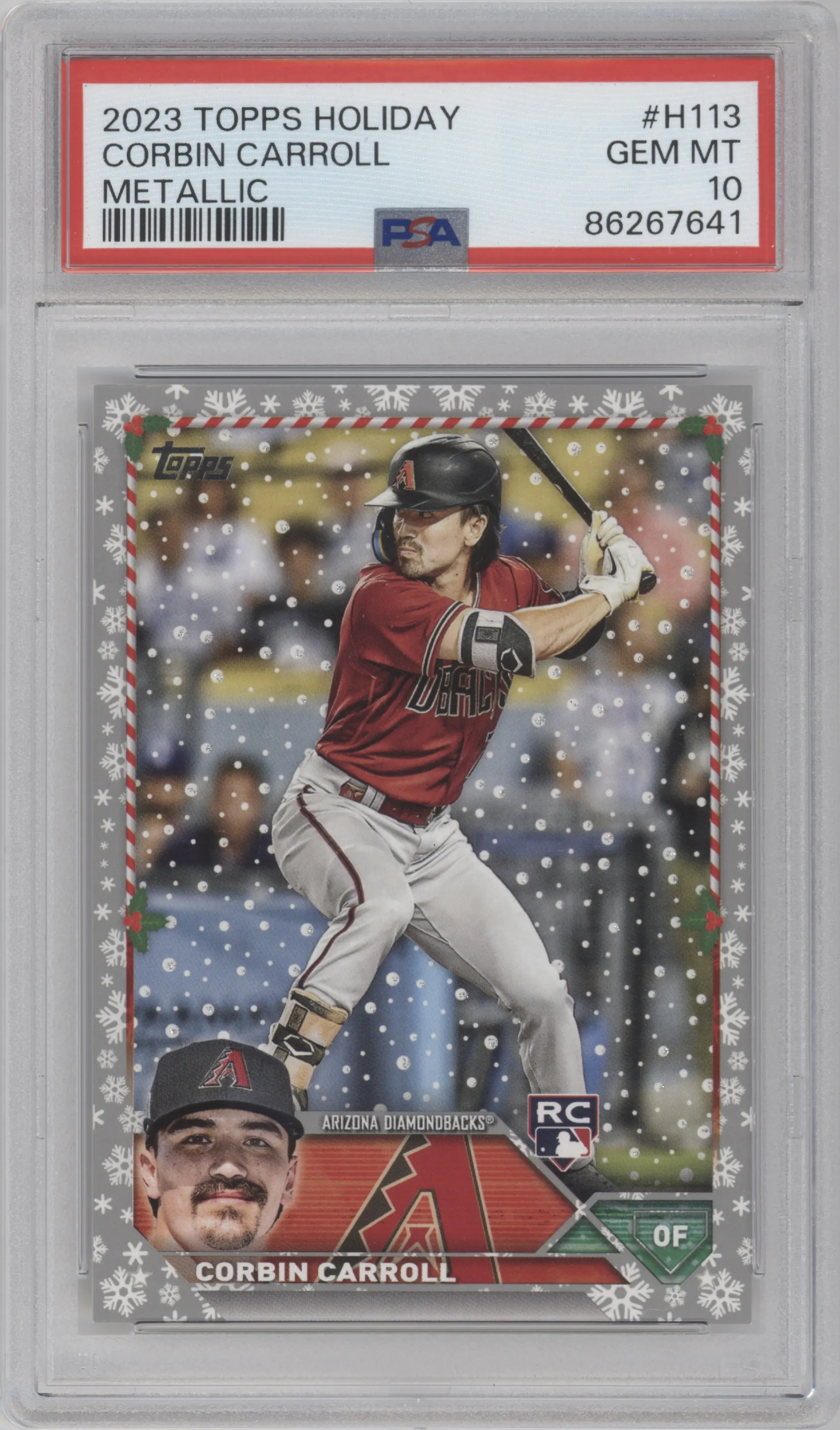 2023 Topps Holiday Corbin Carroll Metallic PSA 10