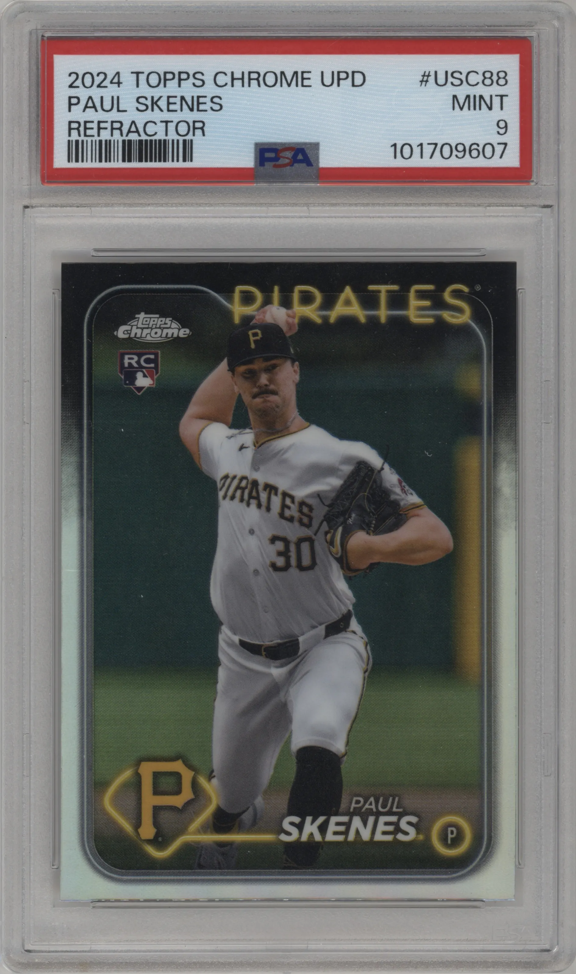 2024 Topps Chrome Update Paul Skenes Refractor #USC88 PSA 9