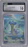 Lapras from the 2022 Pokemon SWSH JPN set graded by CSG and given an overall grade of 10.