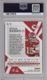 Patrick Mahomes II from the 2020 Panini Phoenix set featuring a Fire Burst parallel graded by PSA and given an overall grade of 10.