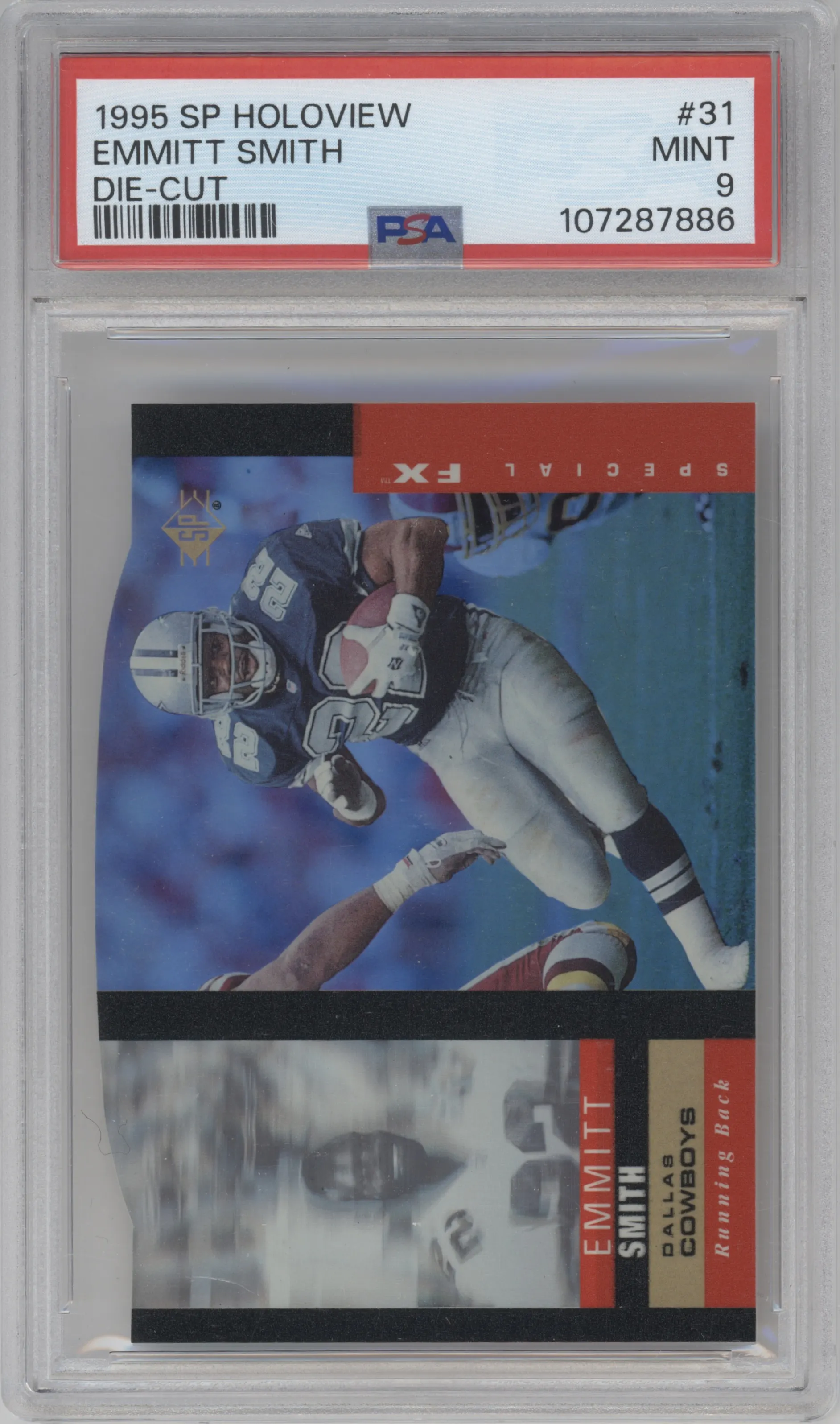 1995 Upper Deck SP Holoview Emmitt Smith Die Cut #31 PSA 9