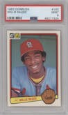 Willie McGee from the 1983 Donruss set graded by PSA and given an overall grade of 9.