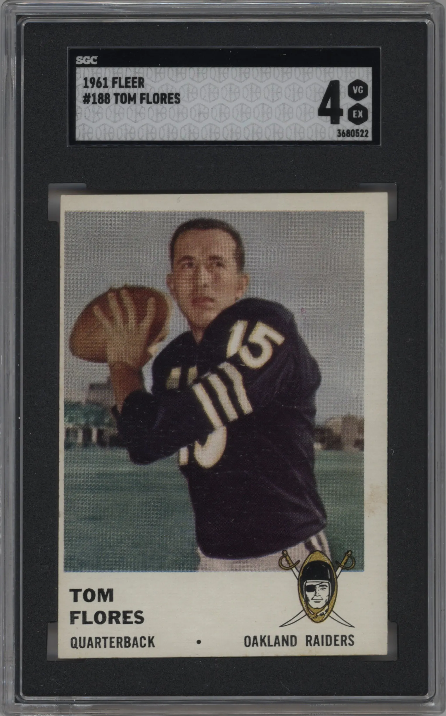 1961 Fleer Tom Flores SGC 4