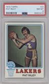 Pat Riley from the 1973-74 Topps set graded by PSA and given an overall grade of 8.