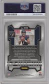 C.J. Stroud from the 2023 Panini Prizm set featuring a Silver Prizm parallel graded by PSA and given an overall grade of 10.