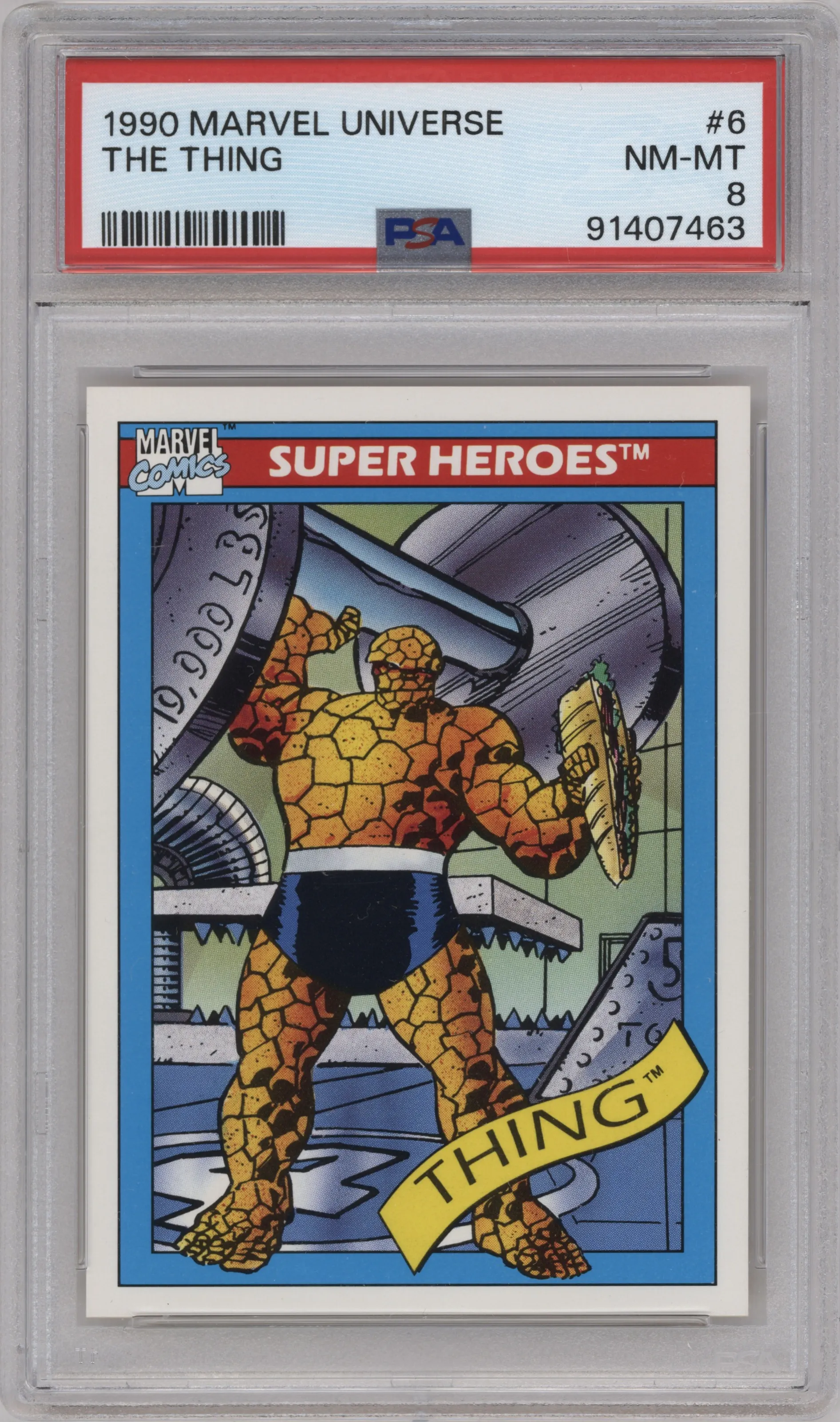 1990 Impel Marvel Universe The Thing #6 PSA 8