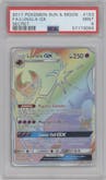 Lunala GX from the 2017 Pokemon S&M set graded by PSA and given an overall grade of 9.
