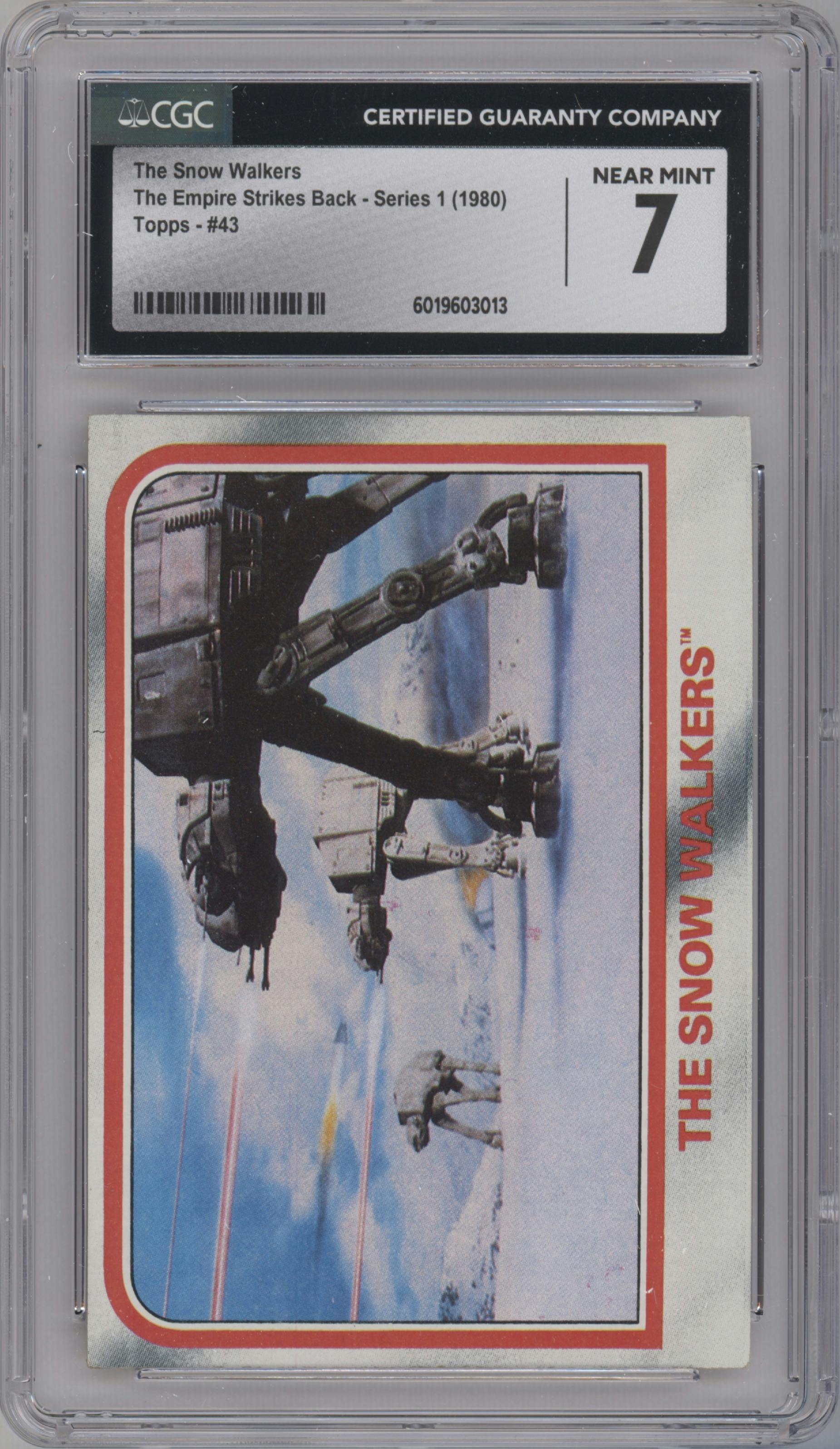 The Snow Walkers from the 1980 Topps Star Wars Empire Strikes Back set graded by CSG and given an overall grade of 7.