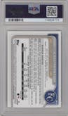 Jac Caglianone from the 2024 Bowman Draft Sapphire Edition set featuring a Gold parallel graded by PSA and given an overall grade of 10.