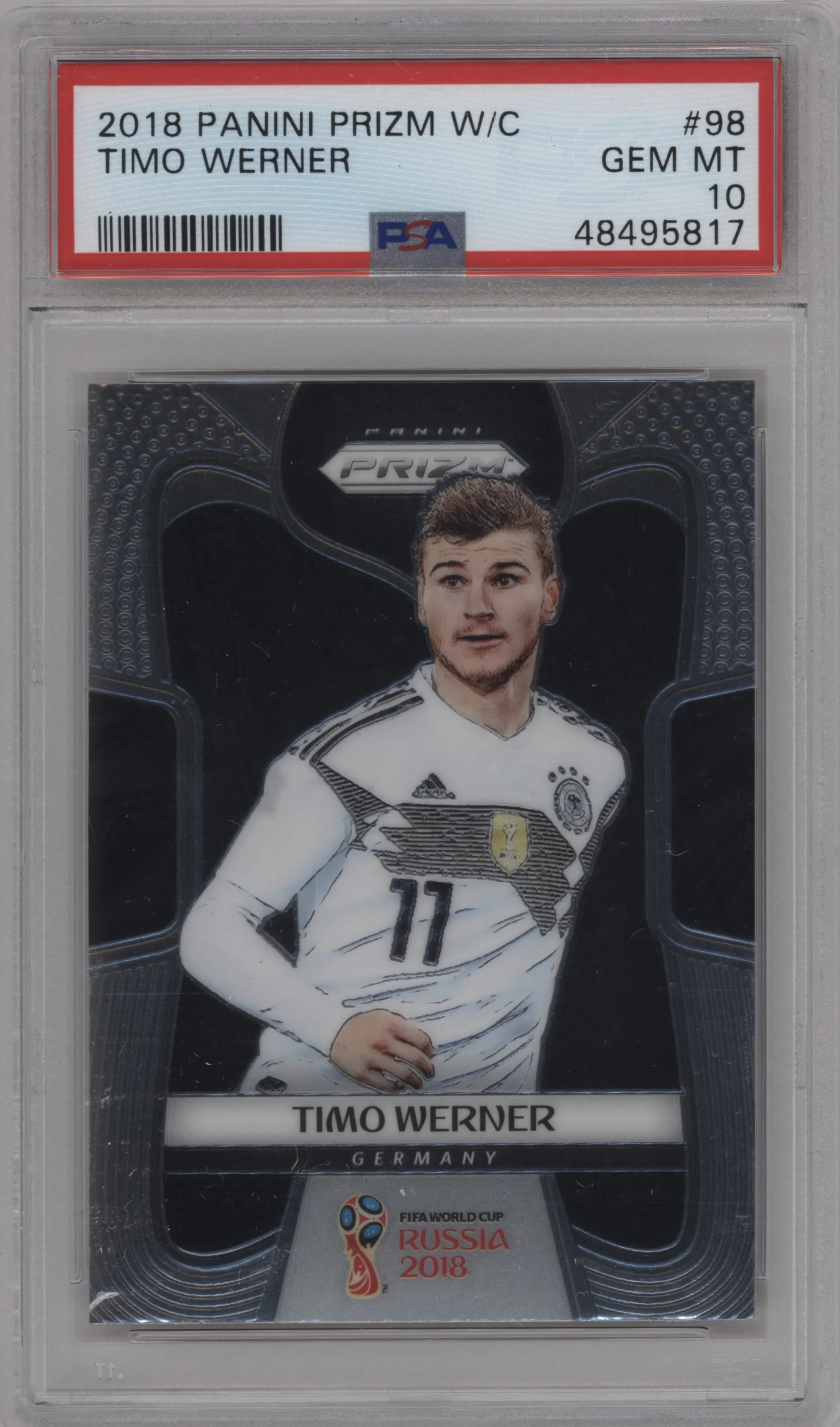 2018 Panini Prizm World Cup Timo Werner #98 PSA 10
