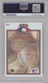 Hank Aaron from the 1991 Upper Deck set graded by PSA and given an overall grade of 7.
