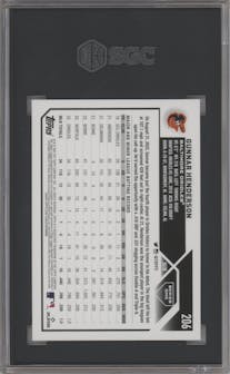 Gunnar Henderson from the 2023 Topps set graded by SGC and given an overall grade of 10.
