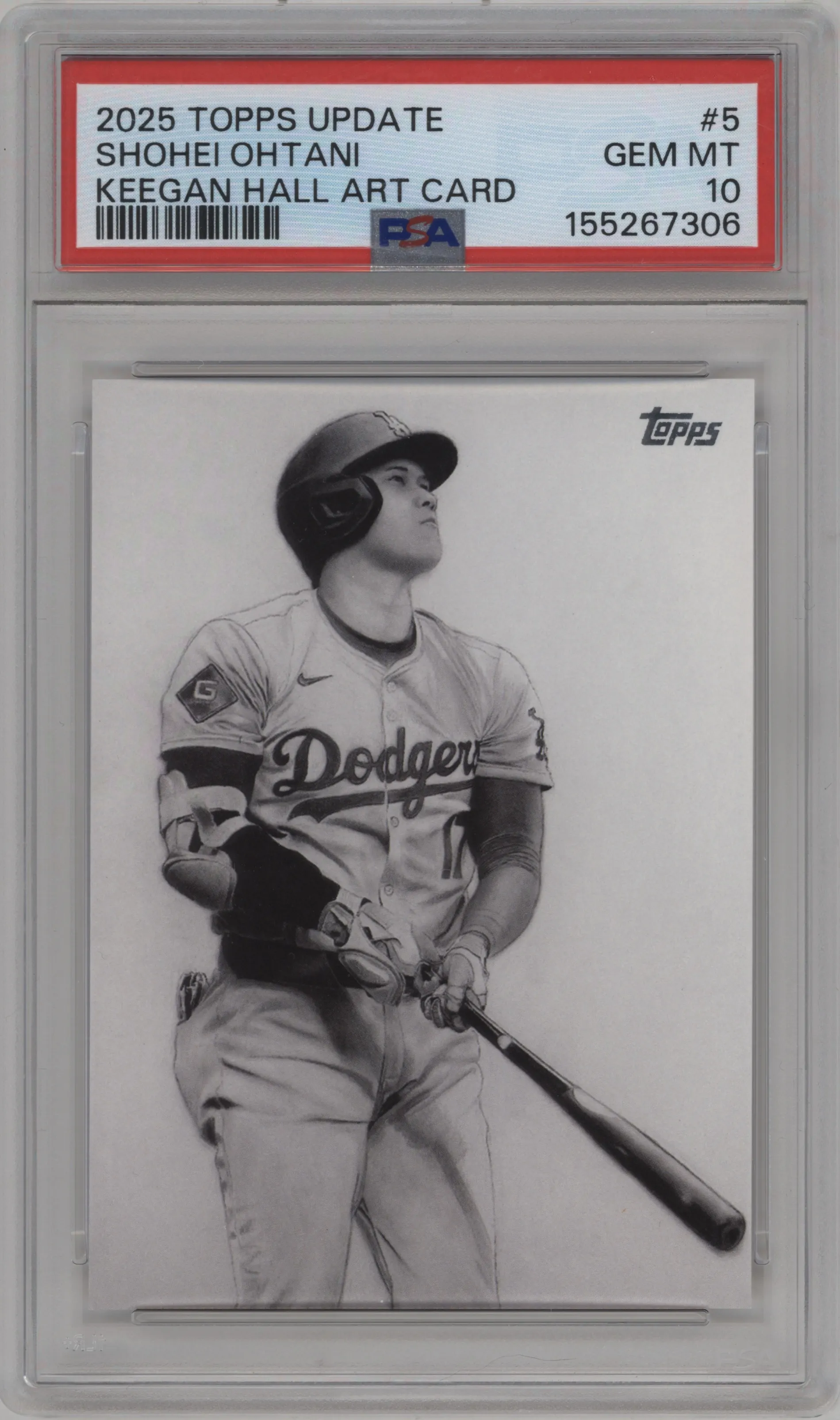 2025 Topps Update Keegan Hall Art Cards Shohei Ohtani #KHAC-5 PSA 10
