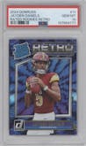 Jayden Daniels from the 2024 Donruss set graded by PSA and given an overall grade of 10.