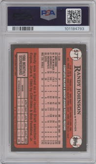 Randy Johnson from the 1989 Topps Traded set graded by PSA and given an overall grade of 8.