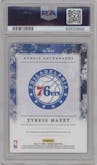 Tyrese Maxey from the 2020-21 Panini Origins  set graded by PSA and given an overall grade of 9.