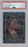 Cade Cunningham from the 2021-22 Panini Select set featuring a Blue Prizm parallel graded by PSA and given an overall grade of 10.