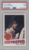Julius Erving from the 1977-78 Topps set graded by PSA and given an overall grade of 7.