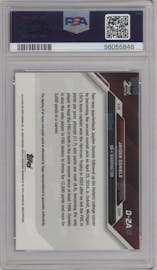 Jayden Daniels from the 2024 Topps Now set featuring a Full Color parallel graded by PSA and given an overall grade of 10.
